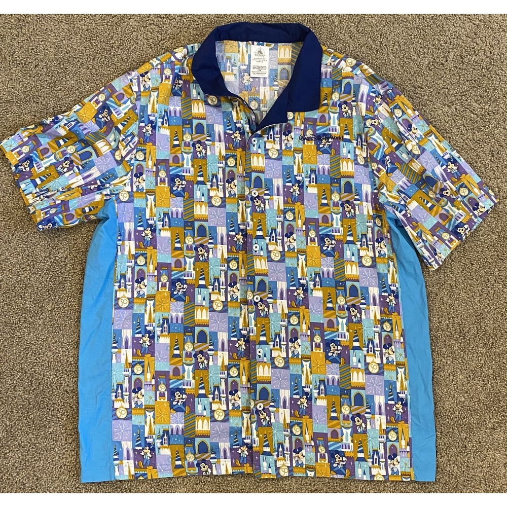 2021 Walt Disney World 50th Anniversary Retro Bowling Camp Shirt Adult XL